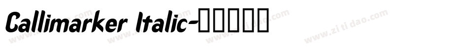 Callimarker Italic字体转换